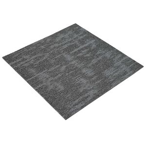 vidaXL Teppeflis Kullgr&aring; 50 x 50 cm 4 stk. PP og Bitumen