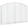 vidaXL Gabionkurv buet 200x30x120/140 cm galvanisert jern