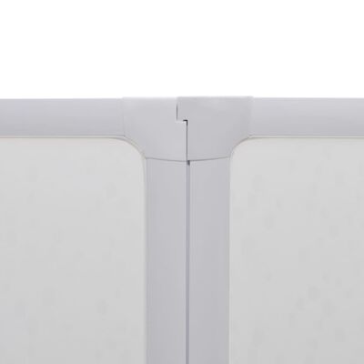 Badekarskjerm 140 x 168 cm 7 paneler sammenleggbare + håndklehylle