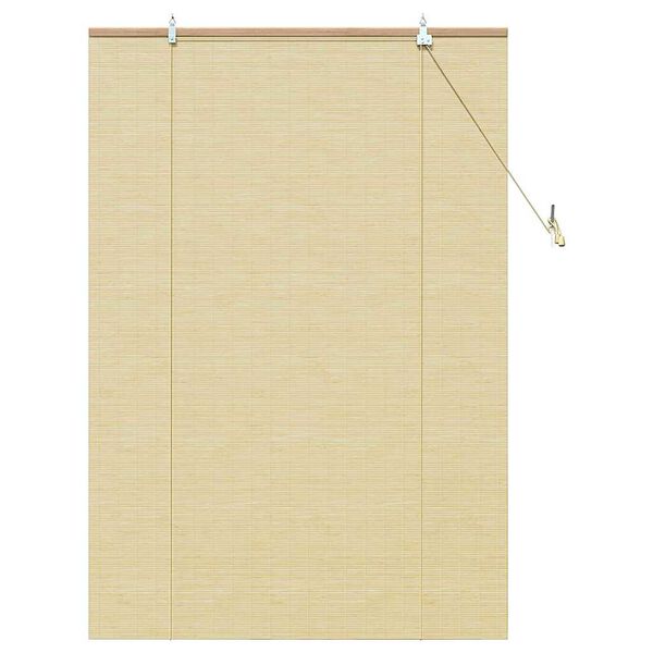 vidaXL Rullegardin med gardiner Natur 120 x 160 cm Bambus
