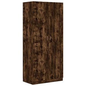 vidaXL Garderobe r&oslash;kt eik 90x52x200 cm konstruert tre