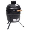 vidaXL Kullgrill med r&oslash;yker Kamado keramisk 56 cm svart