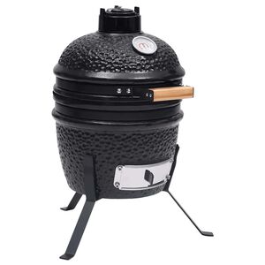 vidaXL Kullgrill med r&oslash;yker Kamado keramisk 56 cm svart