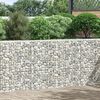vidaXL Gabion h&oslash;ybed trapesform galvanisert st&aring;l 150x20x100 cm