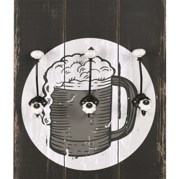 vidaXL Veggmontert klesstativ med 6 kroker 120x40 cm