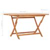 vidaXL Sammenleggbart hagebord 160x80x75 cm heltre teak