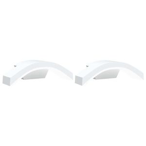 vidaXL Veggmonterte LED-utelamper 2 stk hvit st&oslash;pt aluminium