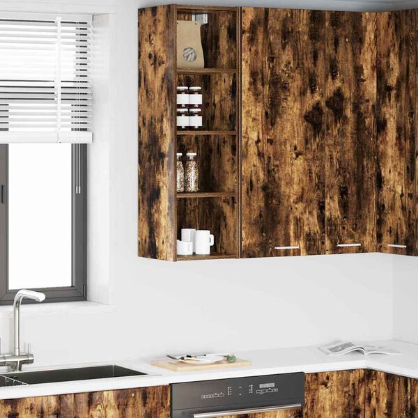 vidaXL Hengende skap R&oslash;kt eik 30 x 29,5 x 100 cm Konstruert tre