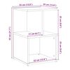 vidaXL Nattbord 2 stk artisan eik 35x35x55 cm konstruert tre