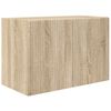 vidaXL TV vegghyllesett Veggmontert 4 pcs Sonoma eik Konstruert tre