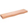 vidaXL Vegghylle lysebrun 80x20x6 cm behandlet heltre eik
