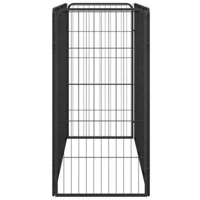 vidaXL Hundegrind med 22 paneler svart 50x100 cm pulverlakkert stål