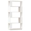 vidaXL Bokhylle/romdeler hvit 80x25x163,5 cm heltre furu
