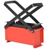 vidaXL Papirbrikettpresse st&aring;l 34x14x14 cm svart og r&oslash;d