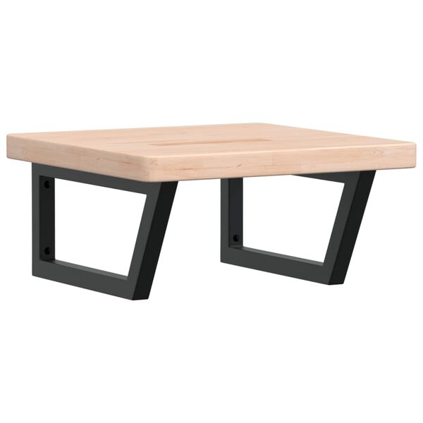 vidaXL Servanthylle veggmontert stål og heltre eik