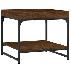 vidaXL Salongbord brun eik 49,5x49,5x45 cm konstruert tre