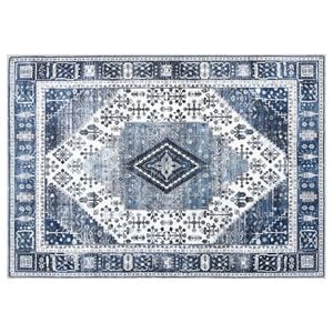 vidaXL Teppe ORIZ M&oslash;rkebl&aring; 140 x 200 cm 100% Polyester