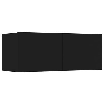 vidaXL TV-benker 42 stk svart 80x30x30 cm konstruert tre