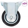 vidaXL Faste hjul 24 stk 75 mm