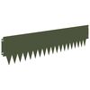 vidaXL Gjerdekant 10 pcs 103 x 25 cm metall Olivengr&oslash;nn