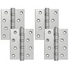 vidaXL Hingse 4 stk. 100 x 78 x 13 mm S&oslash;lv St&aring;l