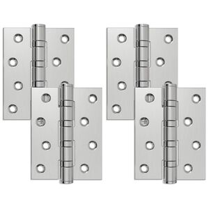 vidaXL Hingse 4 stk. 100 x 78 x 13 mm S&oslash;lv St&aring;l