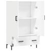 vidaXL Highboard hvit 69,5x31x115 cm konstruert tre