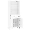 vidaXL Highboard hvit 69,5x34x180 cm konstruert tre