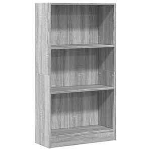 vidaXL Bokhylle gr&aring; sonoma 60x24x109 cm konstruert tre
