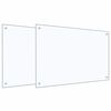 vidaXL Kj&oslash;kkenbenkplate 2 stk. Gjennomsiktig 90 x 60 cm herdet glass