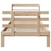 vidaXL Sengeramme med hodegavl 100x200 cm heltre furu