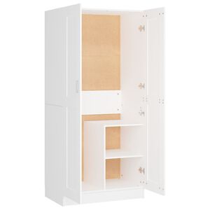 vidaXL Garderobe hvit 82,5x51,5x180 cm konstruert tre