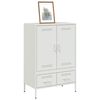 vidaXL Highboard hvit 68x39x101,5 cm stål