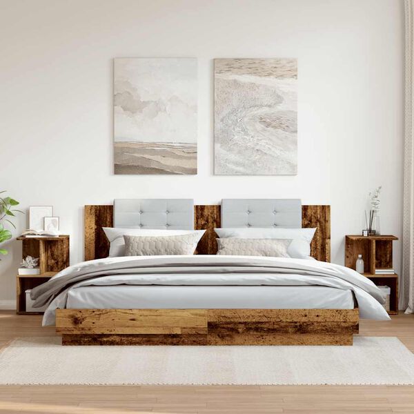 vidaXL Nattbord 2 stk gammelt tre 35x35x55 cm konstruert tre