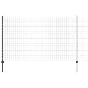 vidaXL Euro gjerdet med stolpe 10 x 1,4 m PVC-belagt st&aring;l Gr&aring; Mesh