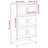 vidaXL Highboard antrasitt 68x39x123 cm stål