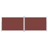 vidaXL Uttrekkbar sidemarkise 220x600 cm brun