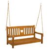 vidaXL Hengek&oslash;ye Benk 2 -Seater 110 x 56 x 58 cm Solid akasietre