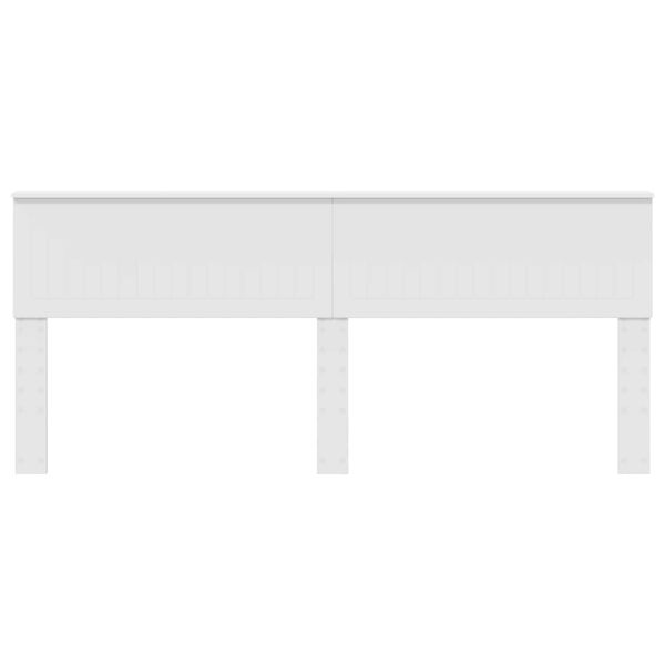 vidaXL Hodegavl Glanset Hvit 200 cm Konstruert tre