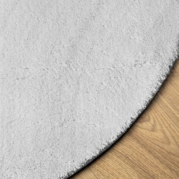 vidaXL Teppe HUARTE kort luv mykt og vaskbart gr&aring; &Oslash; 100 cm