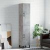 vidaXL Highboard betonggr&aring; 34,5x34x180 cm konstruert tre