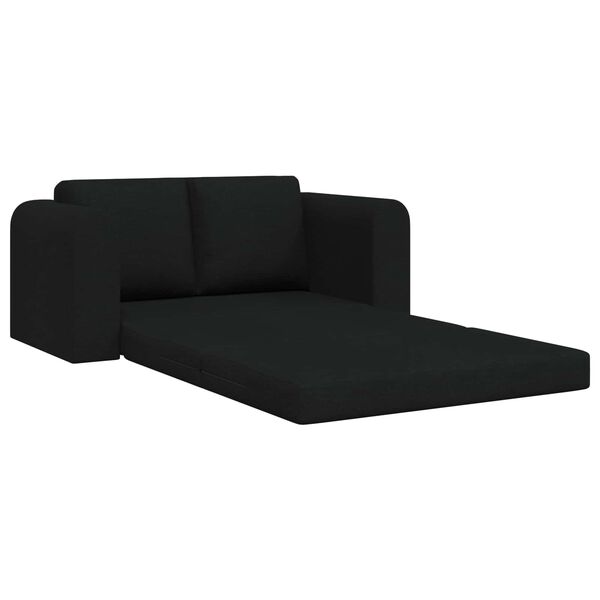 vidaXL Sammenleggbar Sofa seng Svart 148 x 71 x 83 cm stoff