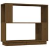 vidaXL Bokhylle/romdeler honningbrun 80x25x70 cm heltre