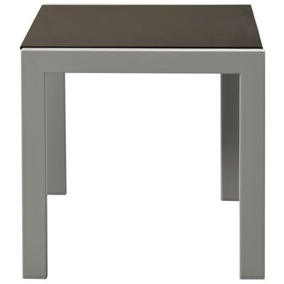 vidaXL Solsenger 2 stk med bord stål og textilene svart