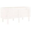 vidaXL H&oslash;ybed for hage hvit 121x50x57 cm heltre furu