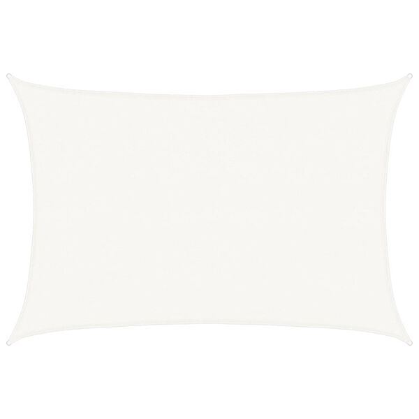 vidaXL Solseil HDPE rektangul&aelig;r 4x6 m hvit