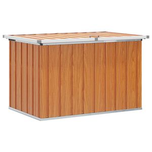 vidaXL Utend&oslash;rs Lagringsboks tre 109 x 67 x 65 cm Galvanisert st&aring;l