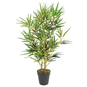 vidaXL Kunstig bambustre 368 blader 80 cm gr&oslash;nn