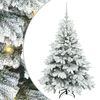 vidaXL Kunstig juletre med 150 LED med stativ Hvit 120 cm PE og PVC