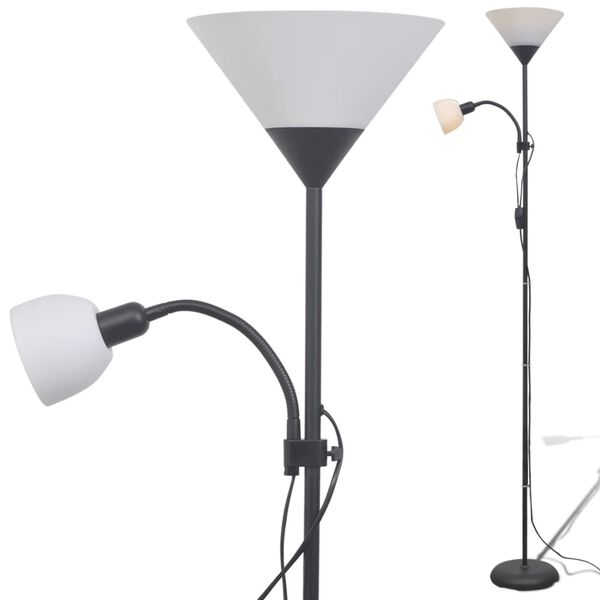 vidaXL Gulvlampe svart